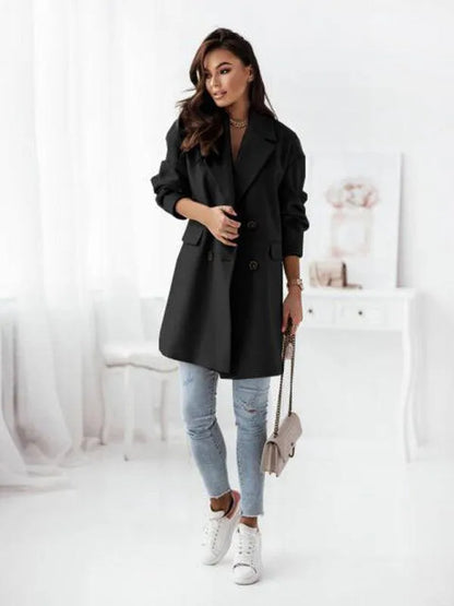 Double-Breasted Women's Trench Coat - Trench Coat - LeStyleParfait