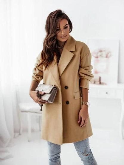 Double-Breasted Women's Trench Coat - Trench Coat - LeStyleParfait