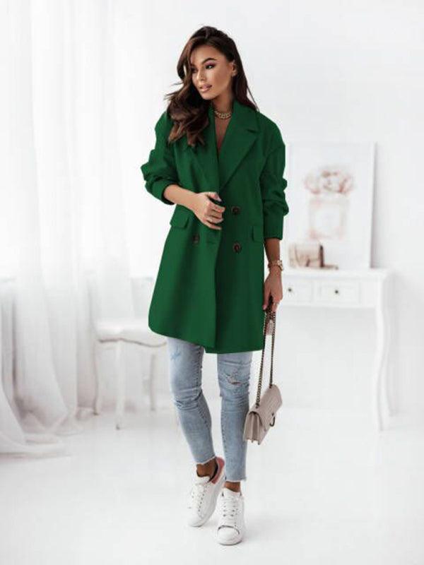 Double-Breasted Women's Trench Coat-Trench Coat-LeStyleParfait