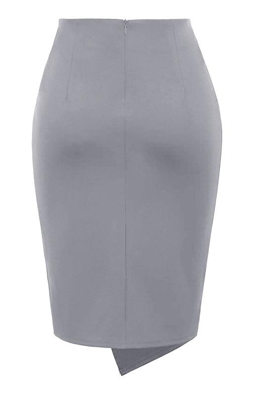 Draped Asymmetrical Fashion Pleated Skirt - Draped Skirt - LeStyleParfait