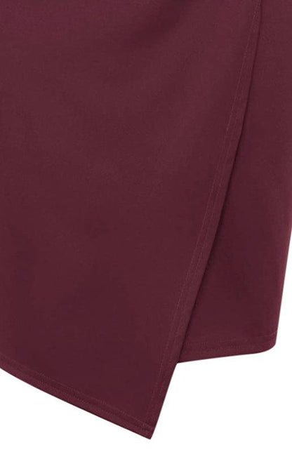 Draped Asymmetrical Fashion Pleated Skirt - Draped Skirt - LeStyleParfait