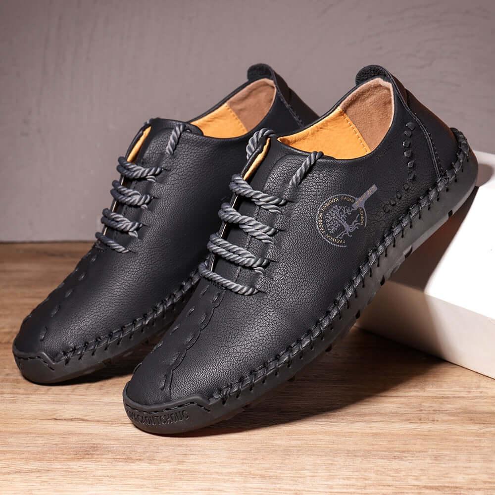 Edoardo - Lace-Up Leather Shoes - Casual Shoes - LeStyleParfait