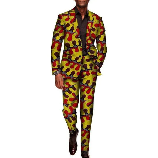 Elegant African Two Piece Suit - African Suit - LeStyleParfait