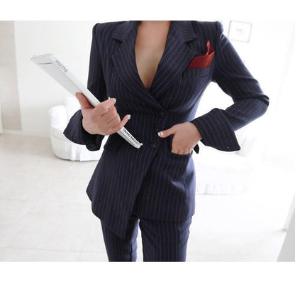 Fancy Striped Women Pantsuit - Pantsuit - LeStyleParfait