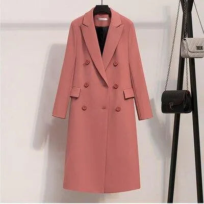 Fashion Double-Breasted Long Coat - Coat - LeStyleParfait