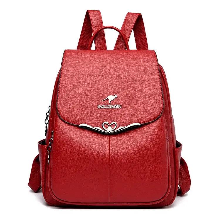 Fashion Leather Women's School Backpack - Backpack - LeStyleParfait