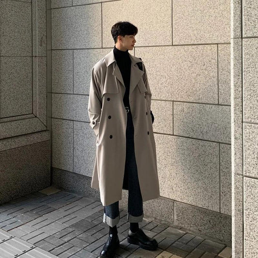 Fashion Long Men's Trench Overcoat-Overcoat-LeStyleParfait