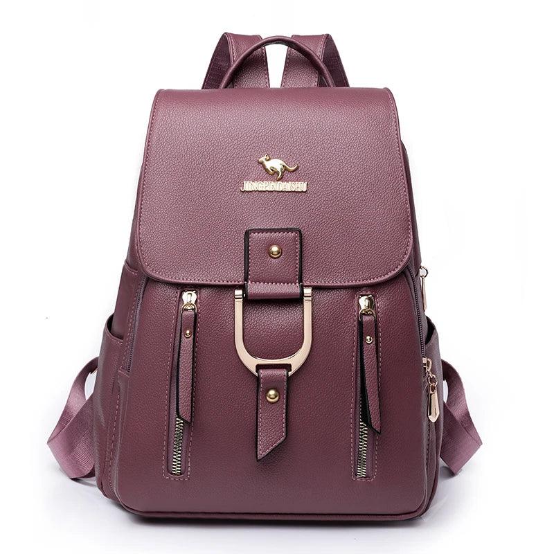 Fashion Retro PU Leather Women's Backpack - Backpack - LeStyleParfait