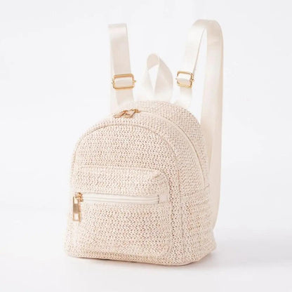 Fashionable Straw Weave Backpack - Backpack - LeStyleParfait