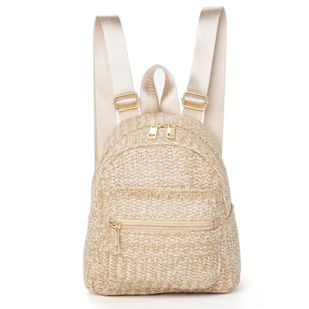 Fashionable Straw Weave Backpack - Backpack - LeStyleParfait