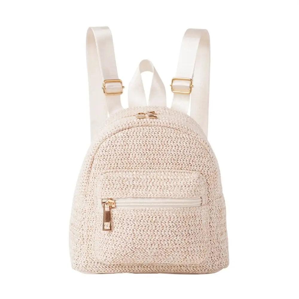 Fashionable Straw Weave Backpack - Backpack - LeStyleParfait