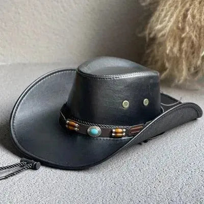 Faux Leather Western Cowboy Hats - UNISEX - Cowboy Hat - LeStyleParfait