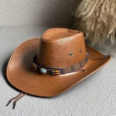 Faux Leather Western Cowboy Hats - UNISEX - Cowboy Hat - LeStyleParfait