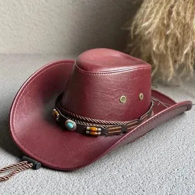 Faux Leather Western Cowboy Hats - UNISEX - Cowboy Hat - LeStyleParfait