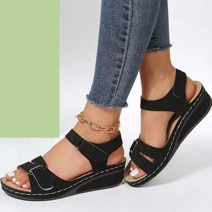 Flap Wedge Sandal Shoes - Wedge Shoes - LeStyleParfait