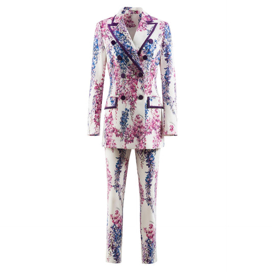 Floral Double-Breasted Pantsuit - Pantsuit - LeStyleParfait