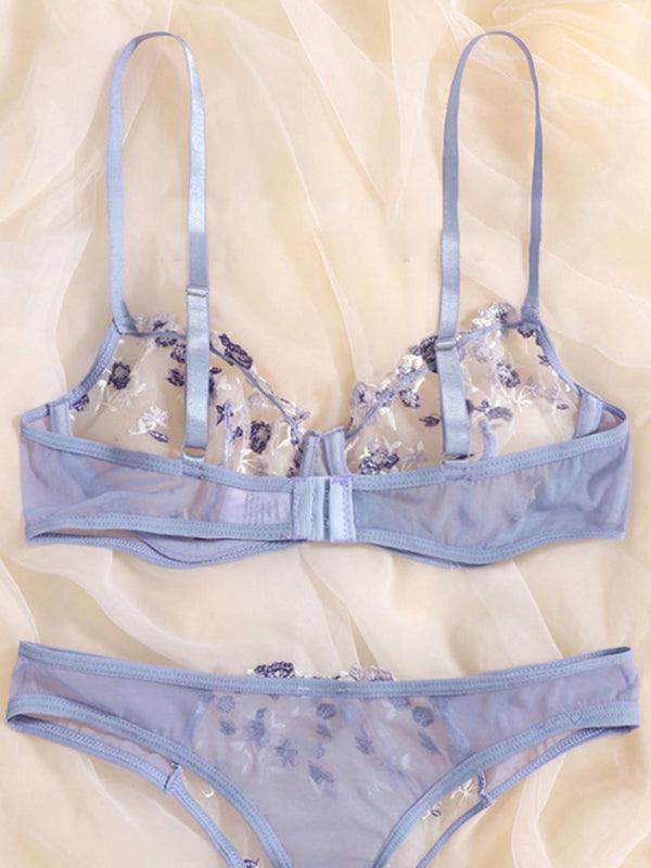 Floral Lingerie Bralette Set - Bralette Set - LeStyleParfait