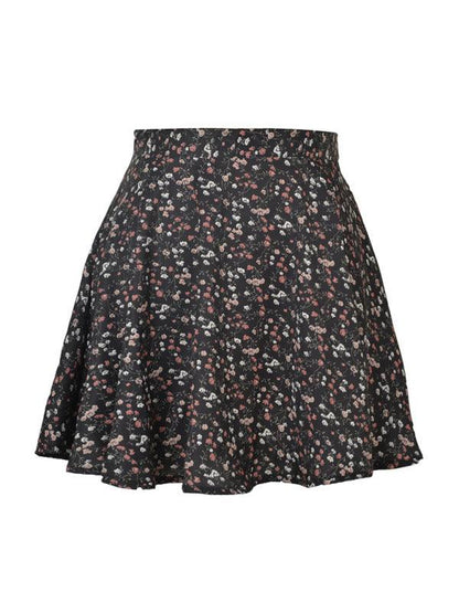 Floral Skirt High Waist Umbrella Skirt Invisible Zipper Chiffon Printed Skirt For Women - - LeStyleParfait