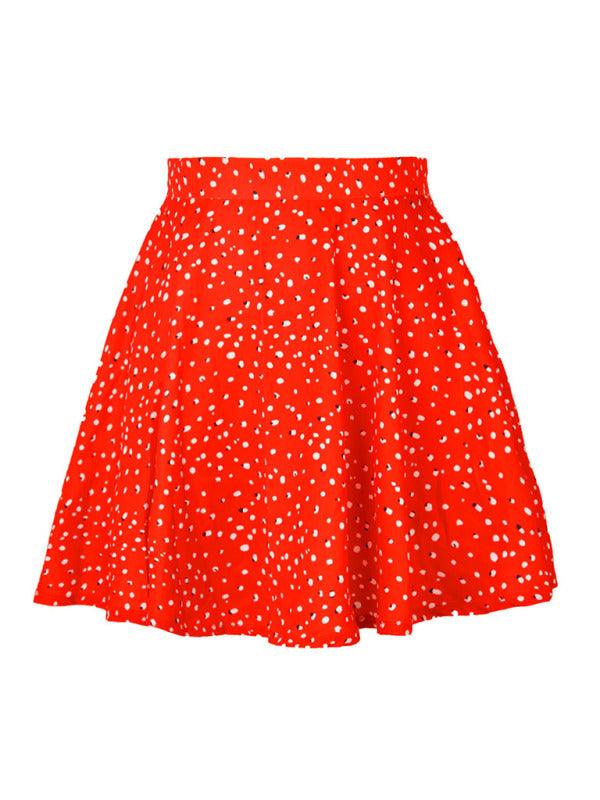 Floral Skirt High Waist Umbrella Skirt Invisible Zipper Chiffon Printed Skirt For Women - - LeStyleParfait