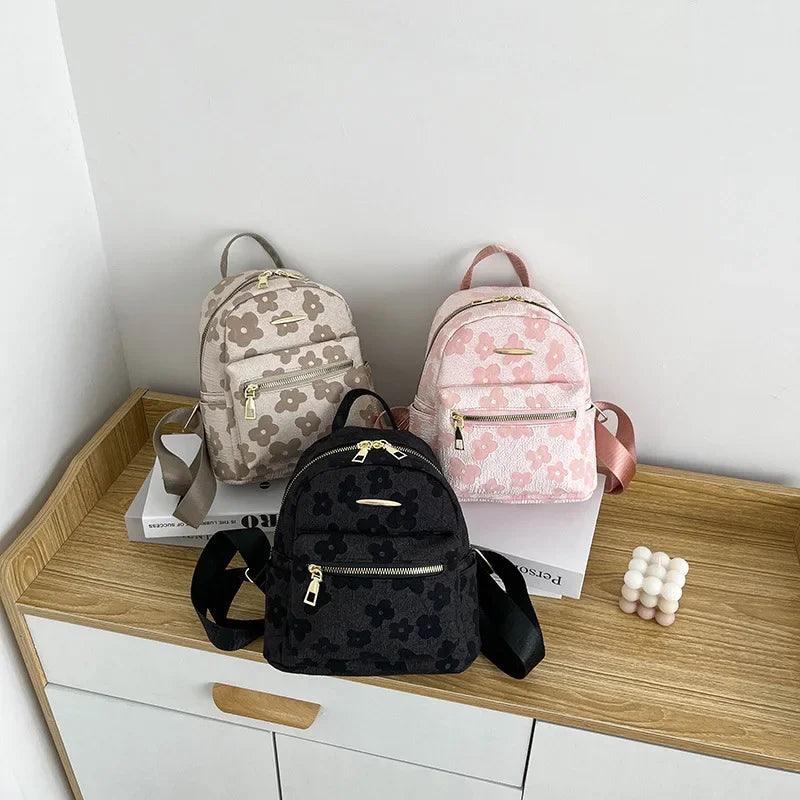 Flower Print Mini Backpack for Women - Backpack - LeStyleParfait