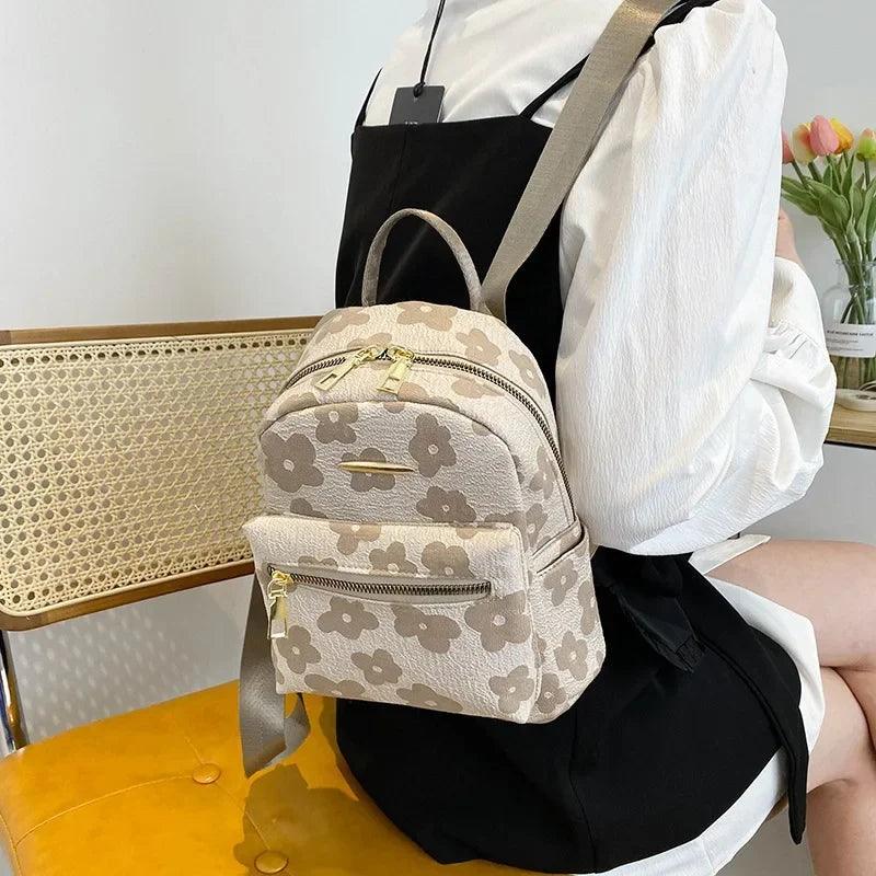 Flower Print Mini Backpack for Women - Backpack - LeStyleParfait