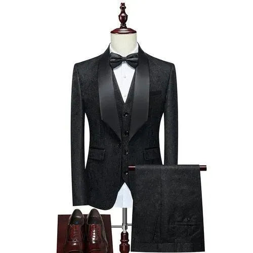 Gorka Luxury Three Piece Tuxedo Suit - Tuxedo Suit - LeStyleParfait