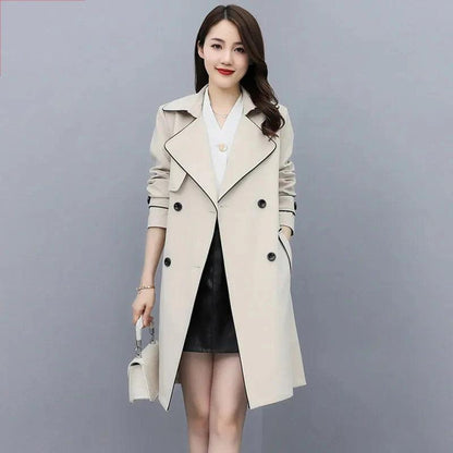 High-Quality Mid-Length Trench Coat Women-women-coat-LeStyleParfait