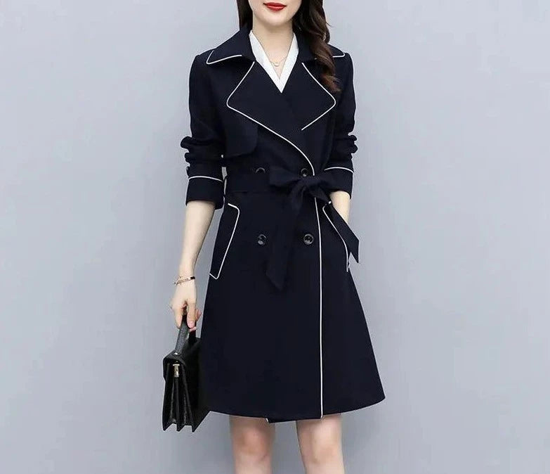 High-Quality Mid-Length Trench Coat Women-women-coat-LeStyleParfait