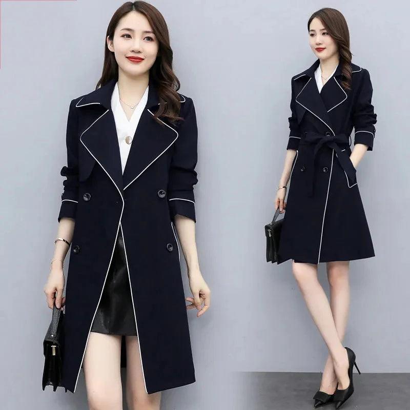 High-Quality Mid-Length Trench Coat Women-women-coat-LeStyleParfait