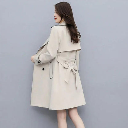 High-Quality Mid-Length Trench Coat Women-women-coat-LeStyleParfait