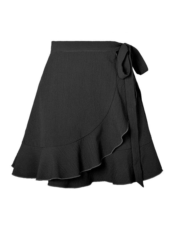 High Waist Ruffle Wrap Skirt - Ruffle Wrap Skirt - LeStyleParfait