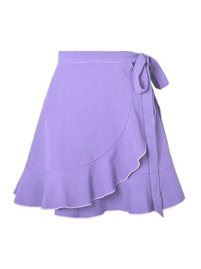 High Waist Ruffle Wrap Skirt - Ruffle Wrap Skirt - LeStyleParfait