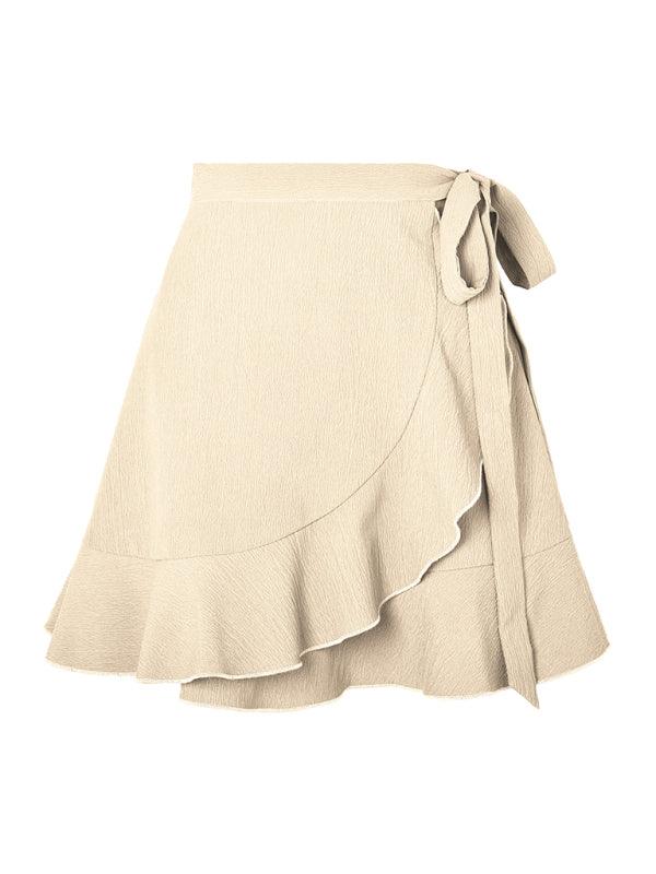 High Waist Ruffle Wrap Skirt - Ruffle Wrap Skirt - LeStyleParfait