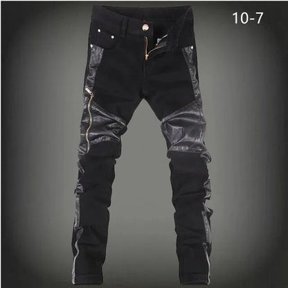 Hip Hop Leather Pants For Men - Men's Jeans - LeStyleParfait