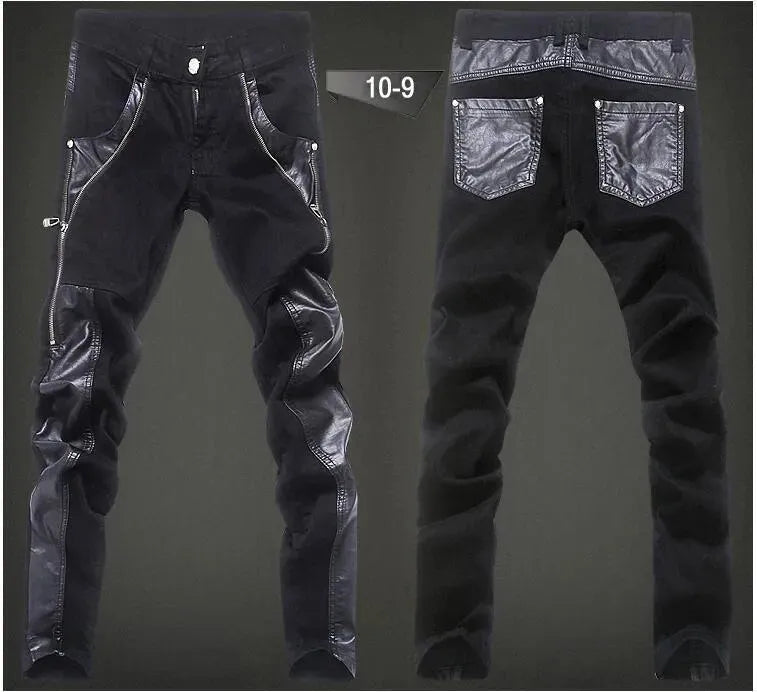 Hip Hop Leather Pants For Men - Men's Jeans - LeStyleParfait