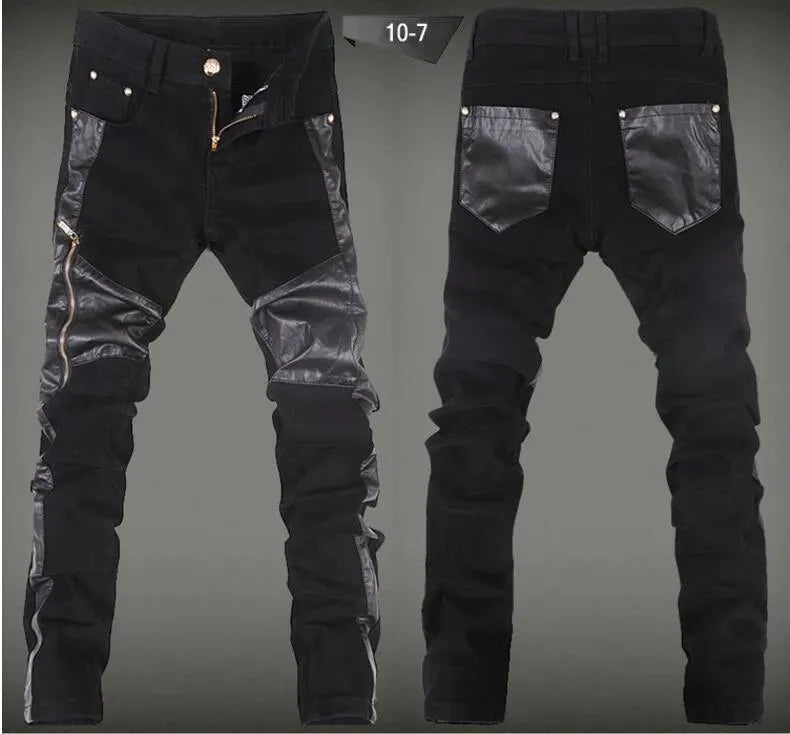 Hip Hop Leather Pants For Men - Men's Jeans - LeStyleParfait