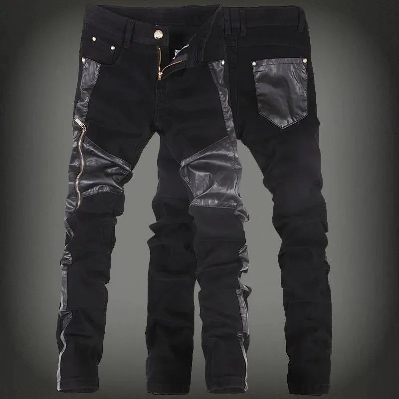 Hip Hop Leather Pants For Men - Men's Jeans - LeStyleParfait