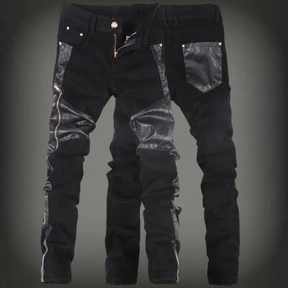 Hip Hop Leather Pants For Men - Men's Jeans - LeStyleParfait