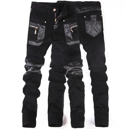 Hip Hop Leather Pants For Men - Men's Jeans - LeStyleParfait