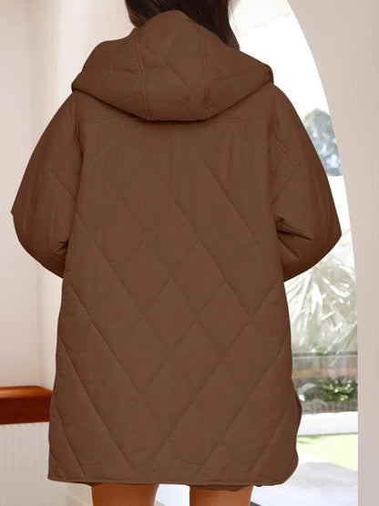 Hooded Quilted Coat Women - Quilted Coat - LeStyleParfait