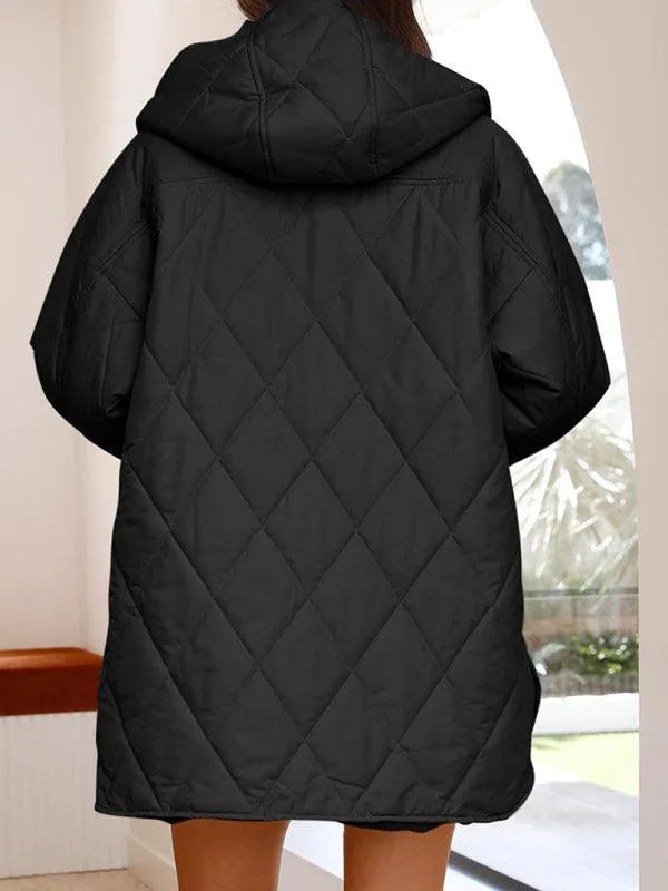 Hooded Quilted Coat Women - Quilted Coat - LeStyleParfait