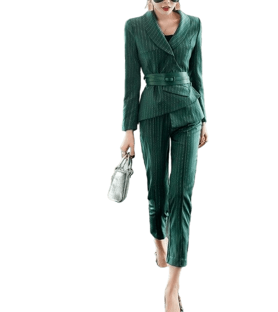 Irregular Blazer Women Pantsuit - Pantsuit - LeStyleParfait