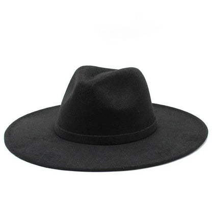 Jazz Style Wide Brim Fedora Hat - Fedora Hat - LeStyleParfait