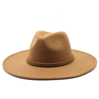 Jazz Style Wide Brim Fedora Hat - Fedora Hat - LeStyleParfait