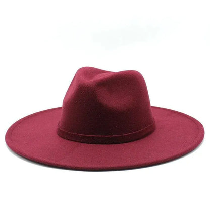 Jazz Style Wide Brim Fedora Hat - Fedora Hat - LeStyleParfait