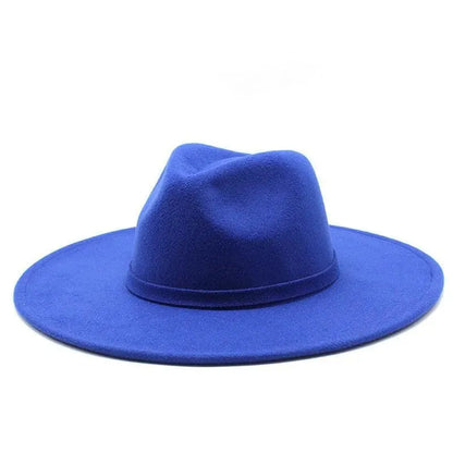 Jazz Style Wide Brim Fedora Hat - Fedora Hat - LeStyleParfait