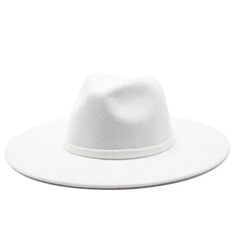 Jazz Style Wide Brim Fedora Hat - Fedora Hat - LeStyleParfait