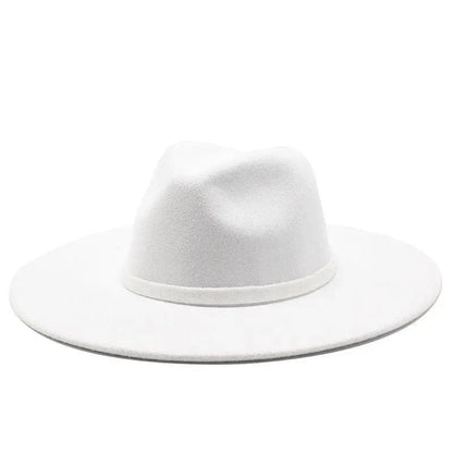 Jazz Style Wide Brim Fedora Hat - Fedora Hat - LeStyleParfait