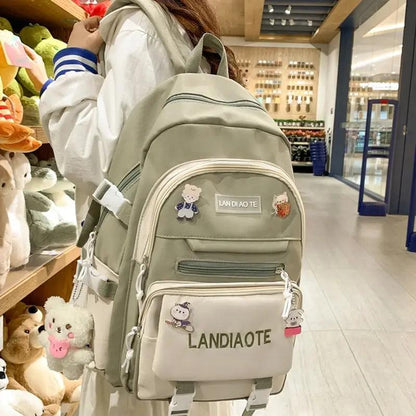 Kawaii Nylon Laptop Backpack - Backpack - LeStyleParfait