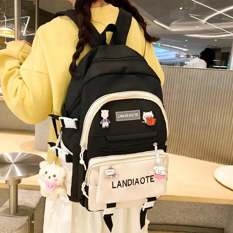 Kawaii Nylon Laptop Backpack - Backpack - LeStyleParfait